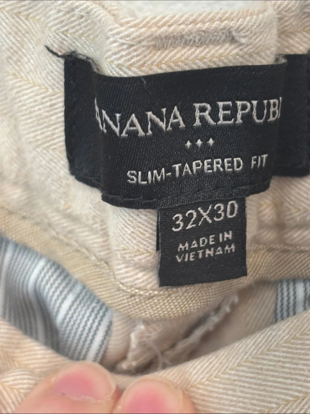 Banana Republic Men's Cotton Blend Tan Chino Pants Size 32/30